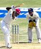 Brian Lara drives on his way to 80 not out against Sri Lanka in Jamaica, 2003