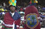 A Windies supporter leaving no doubt where his loyalities lie