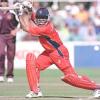 Sourav Ganguly pushes the ball to cover point, National League Division One, 2000, Somerset v Lancashire, County Ground, Taunton, 16 July 2000.
