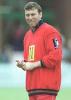 Atherton looks pensively at the scoreboard, National League Division One, 2000, Leicestershire v Lancashire, Grace Road, Leicester, 23 July 2000.