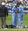 Helmet exchange service no problem at Bristol, India v Sri Lanka at Bristol 11th Jul 2002