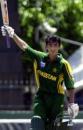 Yasir Hameed celebrates his century against Bangladesh, Bangladesh v Pakistan, 3rd ODI, Asia Cup, July 17, 2004