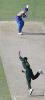 Razzaq bowling to Vaas, Morocco Cup, 2nd ODI at Tangier, Pakistan v Sri Lanka, 14 Aug 2002