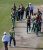 South African team celebrate their exciting win, Morocco Cup, 5th ODI at Tangiers, Pakistan v South Africa, 18 Aug 2002