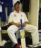 Alec Stewart in the dressing-rooms after his final Test, against South Africa at The Oval