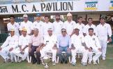 A victorious Rest of India side with the Irani Trophy, Irani Trophy, 2000/01, Mumbai v Rest of India, Wankhede Stadium, Mumbai, 13-17 October 2000 (Day 4).