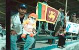 Sri Lankan fan section of the Sharjah crowd. Coca-Cola Champions Trophy 2000/01, 2nd Match, Sri Lanka v Zimbabwe Sharjah C.A. Stadium, 21 October 2000