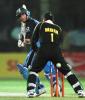 Nasser Hussain glances Mushtaq Ahmed for a boundary, England in Pakistan, 2000/01, 1st One-Day International, Pakistan v England, National Stadium, Karachi, 24 October 2000.