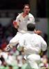 Gillespie jumps for joy after claiming another England wicket The Ashes, 1998/99, 2nd Test  Australia v England WACA Ground, Perth 28,29,30 November 1998