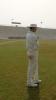 England player Graeme Hick fielding at the boundary on day 4, PCB Patron's XI v England XI at Rawalpindi, 1-4 Nov 2000