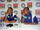 Dav Whatmore & Sanath Jayasuriya face the press after the Wanderers Test