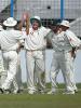 Saggers celebrates Kapali's dismissal