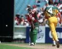 Hershelle Gibbs edges a ball from Reiffel, Carlton & United One-Day Series, South Africa v Australia, Melbourne Cricket Ground, December 9th 1997.
