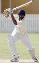 Sadagoppan Ramesh hits a cover-drive pulls, QAS v Indians, tour game, Brisbane, November 20, 2003