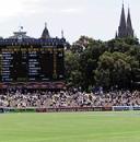 Mark Waugh of Australia walks from the ground out for eight caught by VVS Laxman of India off the bowling of Agit Agarkar , on day four of the first test between Australia and India, at the Adelaide Oval, Adelaide, Australia.