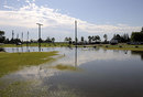 A water-logged ground after thunderstorms, Canada v Kenya, 2nd ODI, King City, August 22, 2009