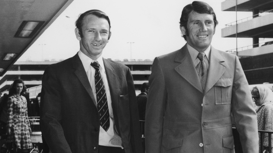 Doug Walters and Ian Chappell arrive at London airport from West Indies Doug Walters and Ian Chappell arrive at London airport from West Indies
