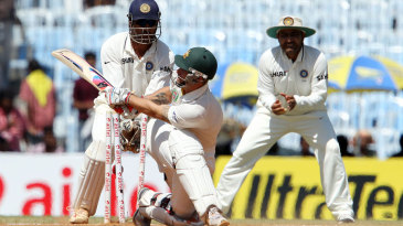 Matthew Wade was bowled by Harbhajan Singh