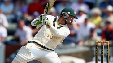 Phillip Hughes crashes one through off side
