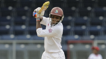 Shivnarine Chanderpaul punches one to the off side