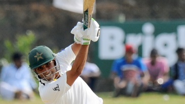 Younis Khan drills the ball through the off side