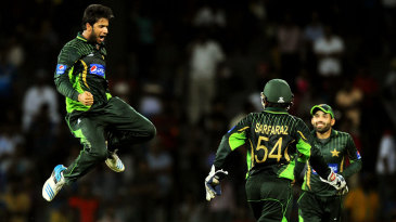 Imad Wasim celebrates a wicket