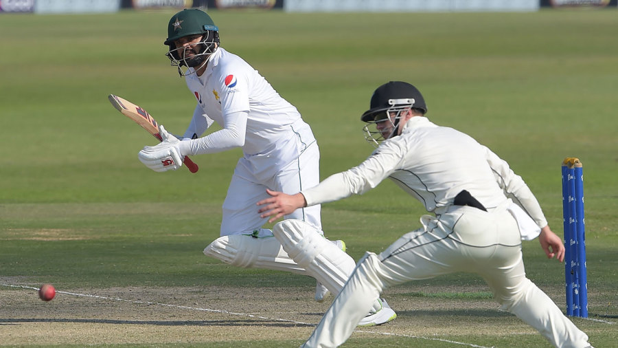 Image result for Azhar Ali anchors Pakistan in reply to New Zealand's 274