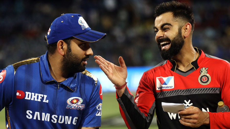 Rohit Sharma and Virat Kohli share a laugh Rohit Sharma and Virat Kohli share a laugh