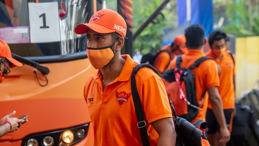 Wriddhiman Saha of Sunrisers Hyderabad arrives for the match against Delhi Capitals Wriddhiman Saha of Sunrisers Hyderabad arrives for the match against Delhi Capitals