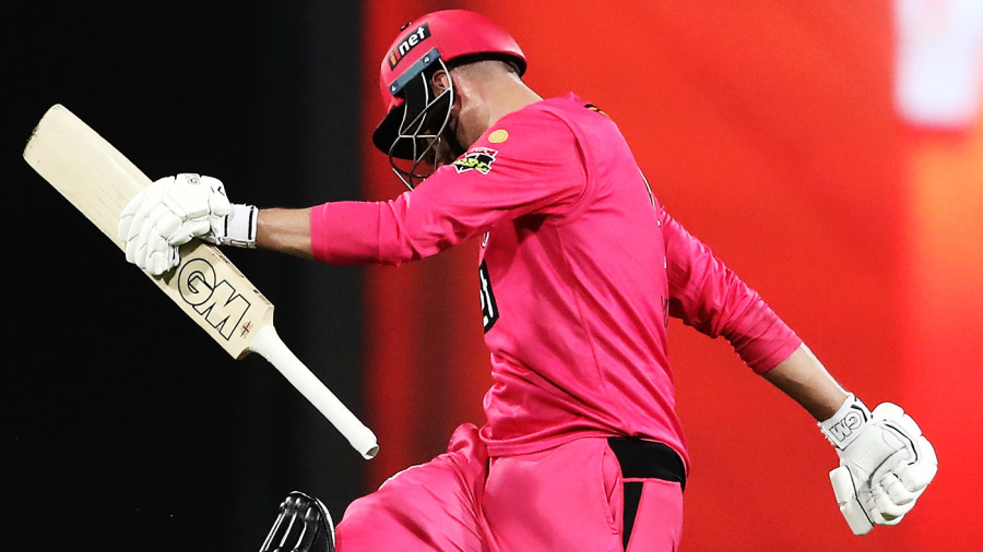 James Vince is disappointed at losing his wicket James Vince is disappointed at losing his wicket