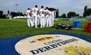 Derbyshire's players prepare to take the field, LV= Insurance County Championship, Derbyshire vs Warwickshire, Derby, June 3, 2021