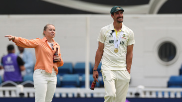 Alyssa Healy and her husband Mitchell Starc unwind after the latter helped wrap up Australia's WTC win