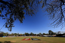 A general view of the cricket from behind the branches, Ireland vs Oman, World Cup Qualifier, Bulawayo, June 19, 2023