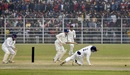 Bihar's Sharman Nigrodh works one on the leg side, Bihar vs Mumbai, Ranji Trophy, Patna, 3rd day, January 7, 2024