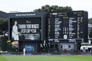 Neil Wagner gets gratitude from the Wellington scoreboard, New Zealand vs Australia, 1st Test, Wellington, 3rd day, March 2, 2024
