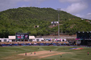 A view of the cricket at St Lucia with a mountain in the backdrop, England vs South Africa, T20 World Cup 2024, Super Eight, St Lucia, June 21, 2024