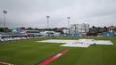 The covers were on thanks to rain in the build-up, England vs New Zealand, 2nd Women's T20I, Hove, July 9, 2024