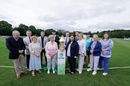 Former Irish cricketer and administrator Roy Torrens' wife Joan and family unveiled the Roy Torrens Bell at the Civil Service Cricket Club in Stormont, Ireland vs Zimbabwe, Only Test, Belfast, 1st Day, July 25, 2024