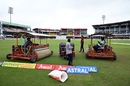 The super soppers were at work for the outfield, India vs Bangladesh, 2nd Test, 3rd day, Kanpur, September 29, 2024