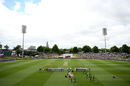 The teams line up for the anthems, New Zealand vs England, 3rd Test, Hamilton, 1st day, December 14, 2024