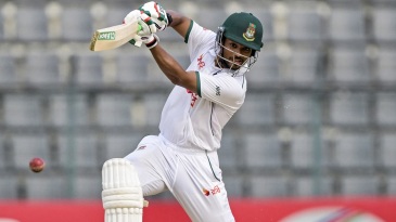 Shanto’s unbeaten half-century stretches Bangladesh’s lead on rain-hit day
