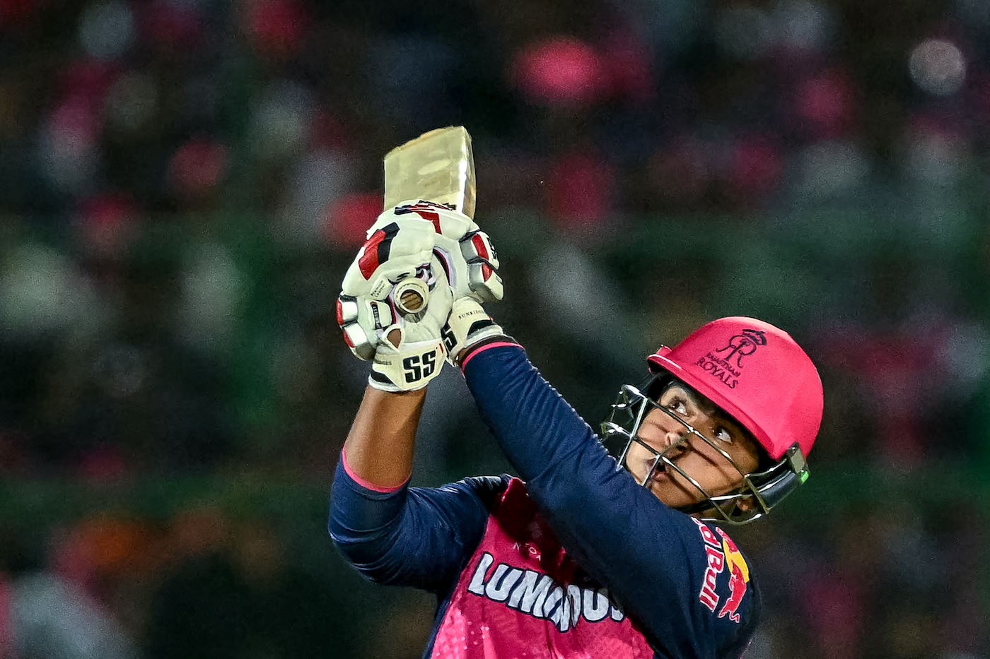 Insatiable: Sooryavanshi hit 11 sixes in his record-breaking IPL hundred last year