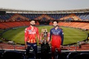 Shreyas Iyer and Rajat Patidar pose with the IPL trophy at the Narendra Modi Stadium, Royal Challengers Bengaluru vs Punjab Kings, IPL, final, Ahmedabad, June 2, 2025