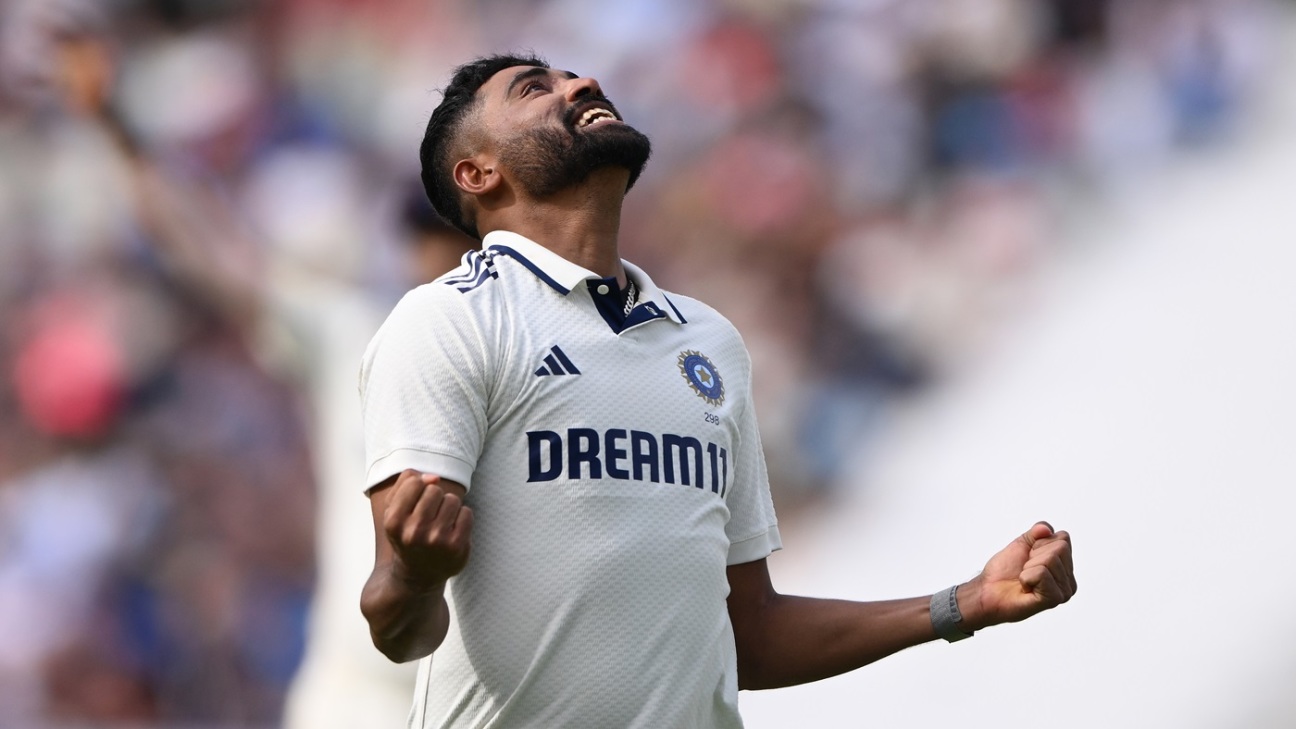 Siraj six-for hands India huge lead despite Smith and Brook hundreds