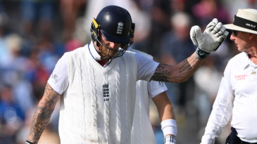 Stokes retires hurt with cramp after half-century
