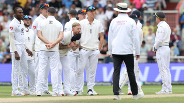 England hope ‘stiff and sore’ Stokes can bowl on fifth day at Old Trafford