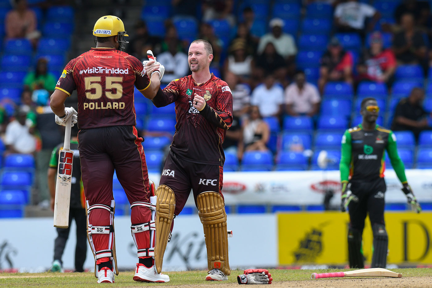 Munro bats with Kieron Pollard in the CPL: 