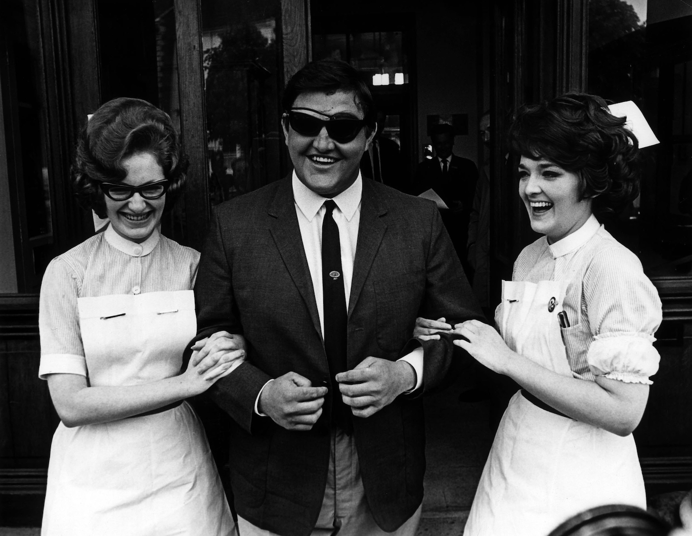 Colin Milburn has his nurses giggling even as he leaves the hospital