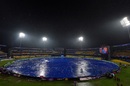 The R Premadasa Stadium is fully covered for rain, New Zealand vs Sri Lanka, Women's ODI World Cup, Colombo, October 14, 2025