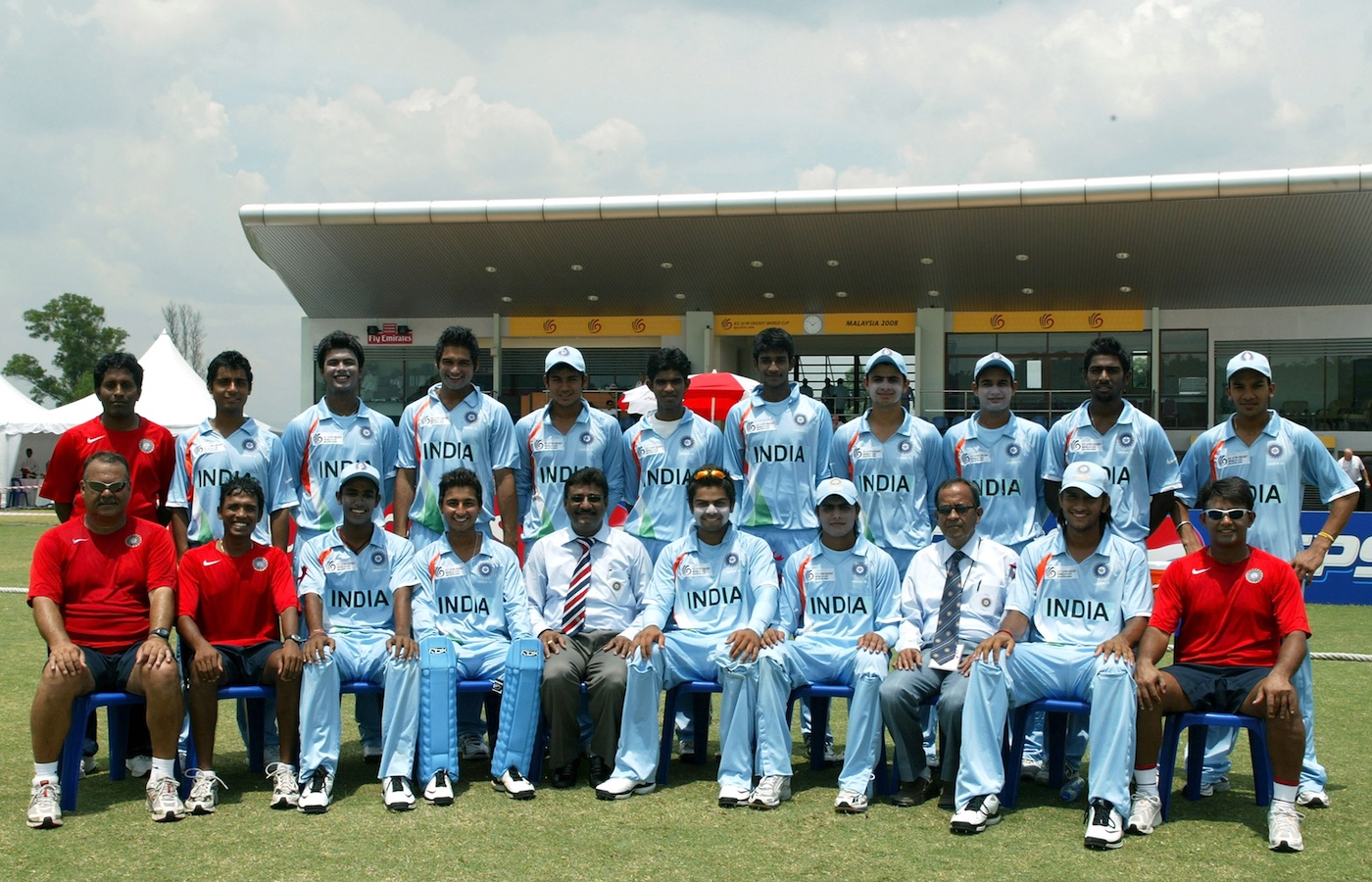 Mukund (standing, second from right) was part of the 2008 U-19 squad that won the World Cup, though he didn't play a game Mukund (standing, second from right) was part of the 2008 U-19 squad that won the World Cup, though he didn't play a game